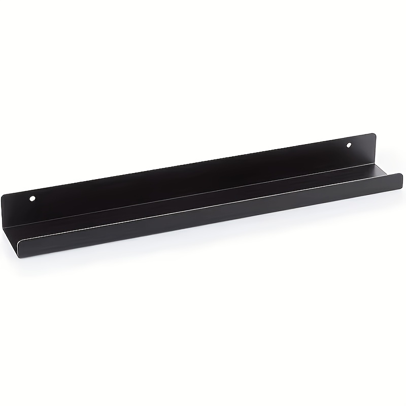 TEMU Heavy-duty Metal Record Rack - Wall-mounted Floating Shelf, Space-saving Organizer For Vinyl Records, Books, Pictures - Sturdy For Living Room,