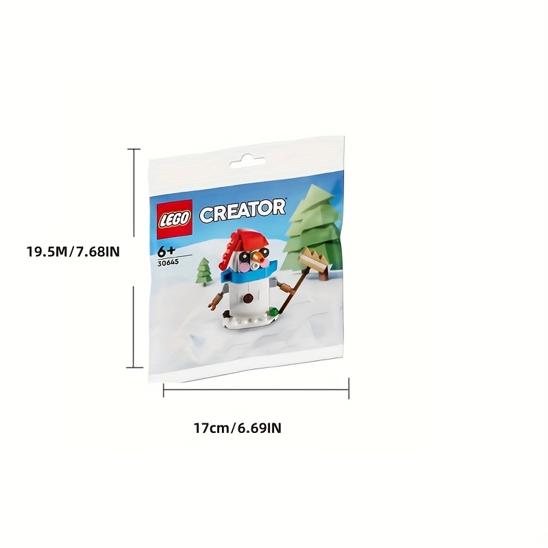 European Version, LEGO 30645 Creator Snowman, Building Block Toys Suitable for Children Aged 6 And Above, Holiday Gifts