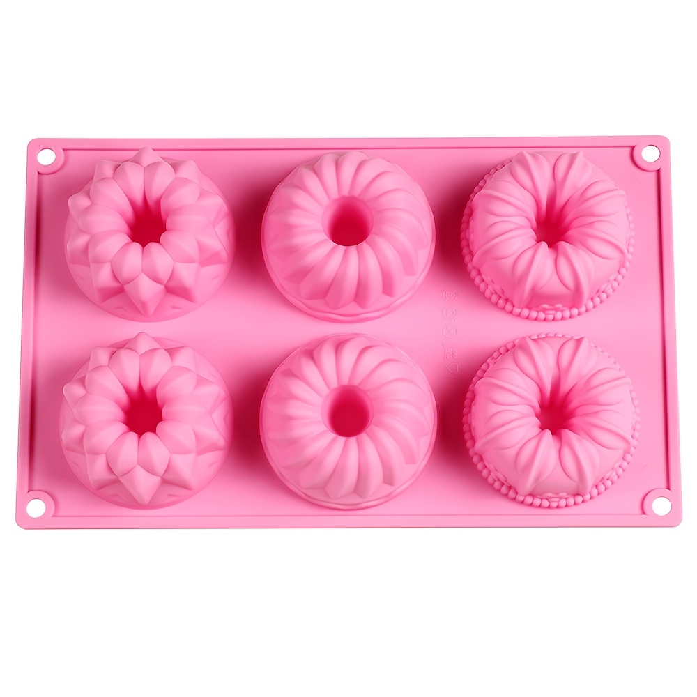 TEMU 1pc 6-hole 3 Styles Of Ring Cake Silicone Molds Suitable For Making Pancakes Bread Egg Baking Trays Baking Molds