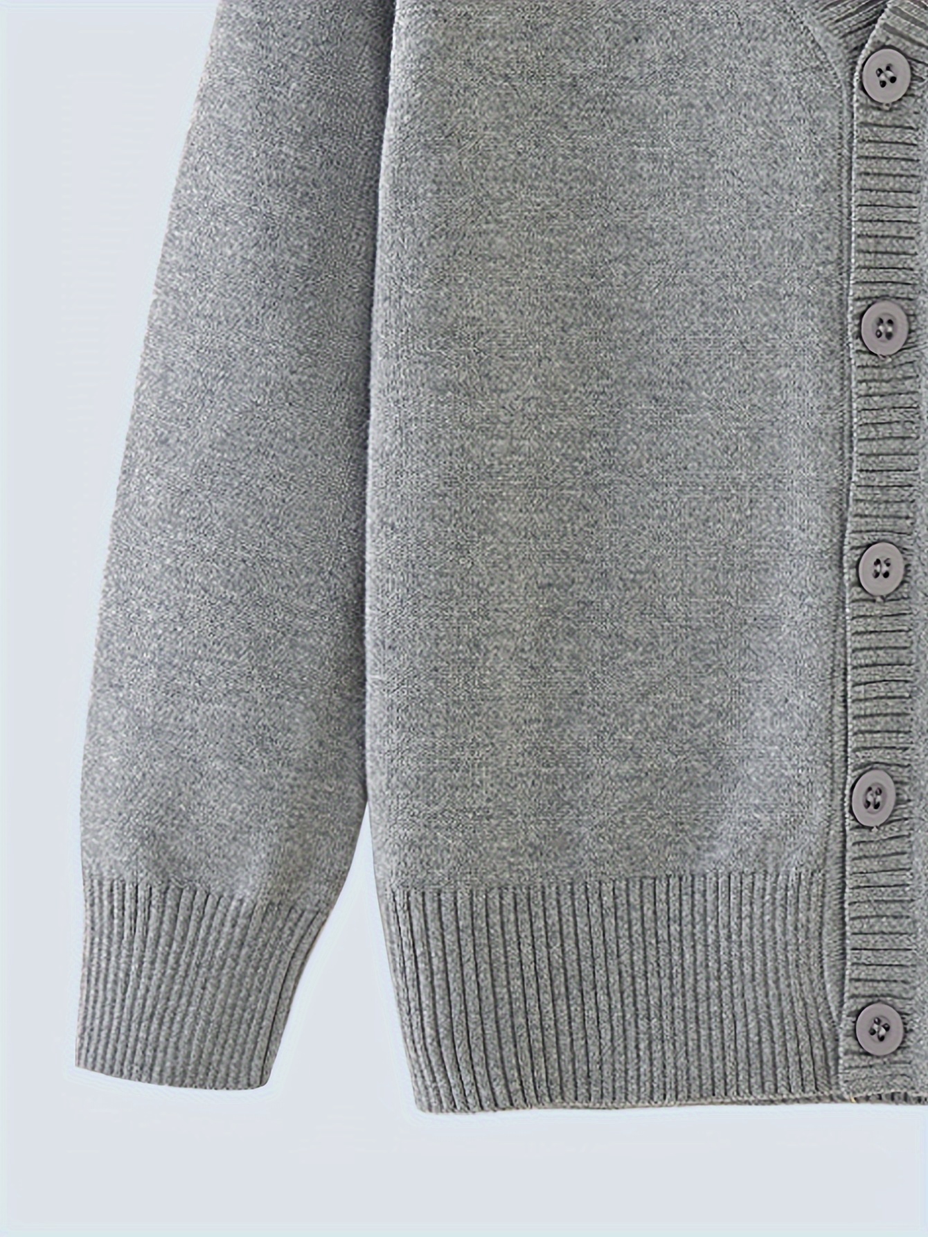School Cardigan Girls Grey Sweater Casual Knitted Cardigan Sweater