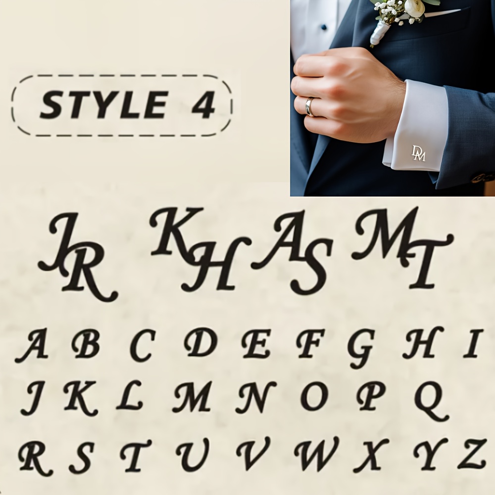 TEMU [customization] Custom Personalized Groomsmen Cufflinks, Easy Elegant Custom Groomsmen Gift, Initial Cufflinks, Name Cufflinks, Groomsmen Gift,