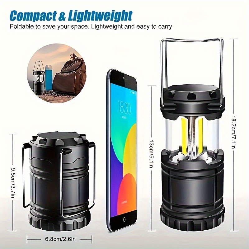 1/ 2 Pack Ultra-Bright LED Camping Lantern with Foldable Design -... product image 5