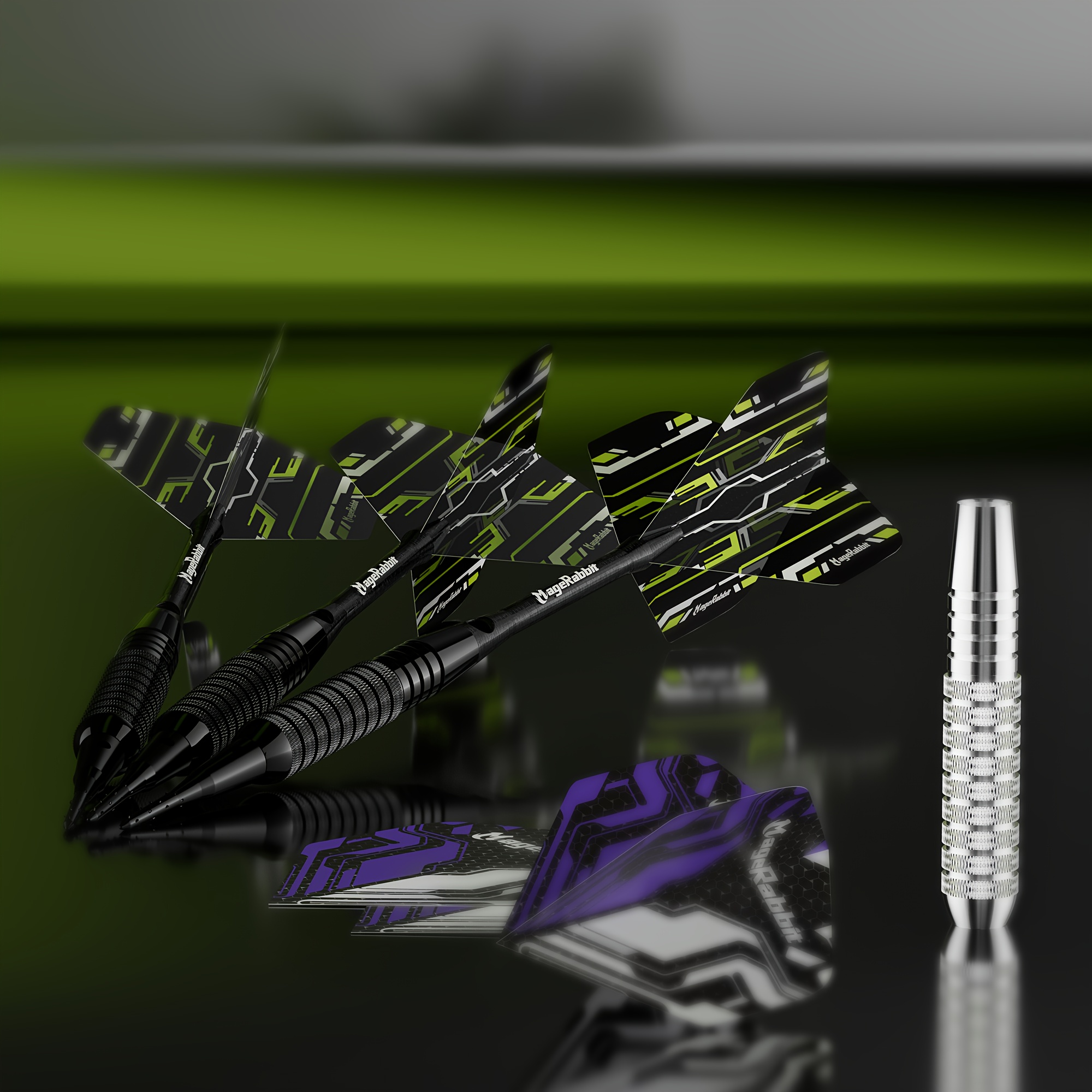 Magerabbit 12pcs Set Of Iron Darts, Professional 18-gram 2ba Dart Sets Including Shafts, Tips, Flights, And A Case