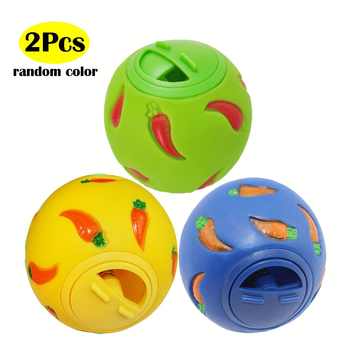 1pc/2pcs • Rabbit Carrot Treat Dispenser Ball • Random Color