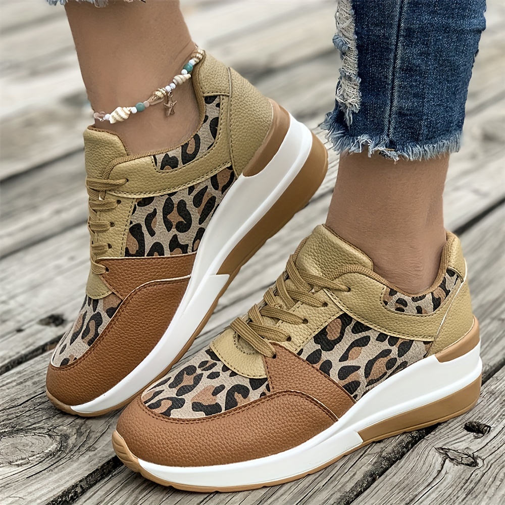 Leopard best sale sneaker wedges