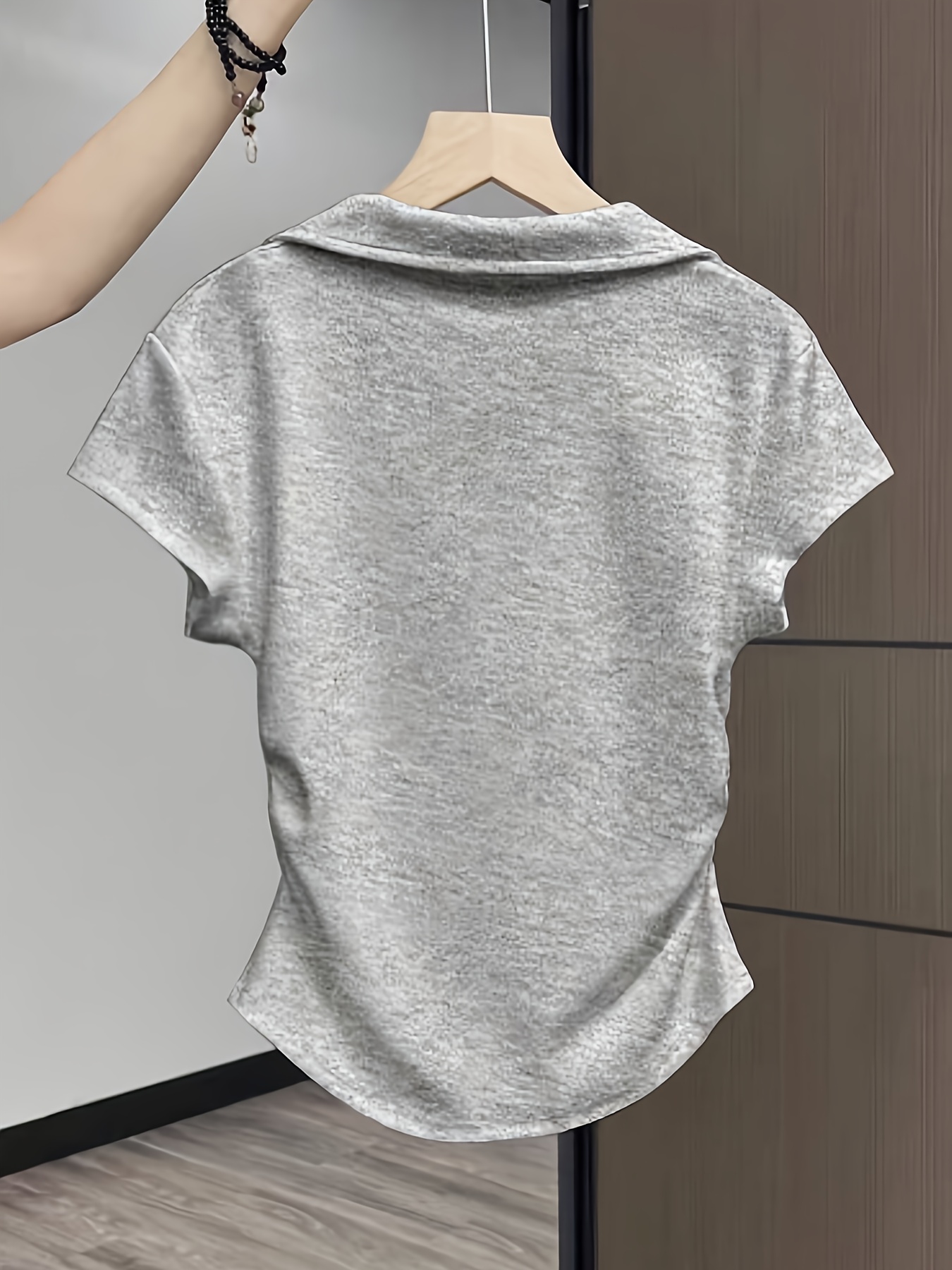 3pcs Girls' Solid Color Short-Sleeve T-Shirt Set