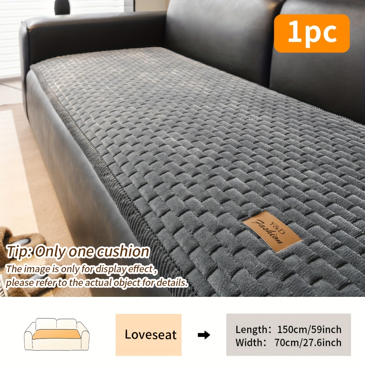 E-shop Flanell Sofakissen, gesteppte Verarbeitung, moderner minimalistischer Stil, Ziegelstruktur, Herbst- und Winterplüsch, gefüllt mit Polyester,