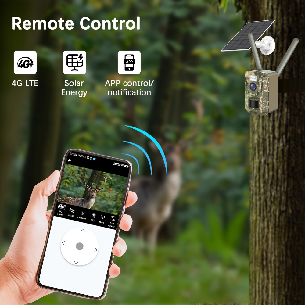 SZSINOCAM Solar 4G Wildlife Camera | Ultra HD Night Vision & 0.2s Trigger | Phone Access Anywhere | 24/7 Weather Resistant Monitoring