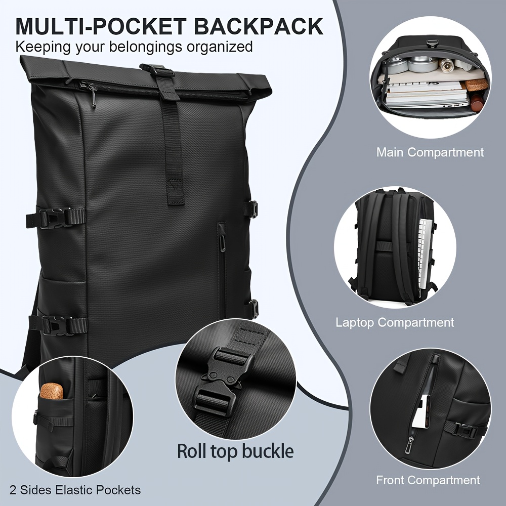 New Large Capacity Unisex Backpack for Men and Women, Commuter Laptop Bag