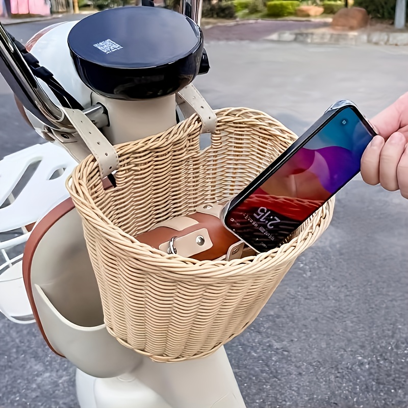 E-shop Laufrad-Korb, Aufbewahrungskorb, Korb für Kinderwagen Fahrrad, handgeflochtener Vorderkorb