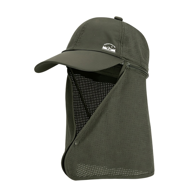 TEMU Men's Outdoor Camping Sun Shade Summer Hat, Casual Sports Fashionable Trendy Detachable Hat, Women's Versatile Hat