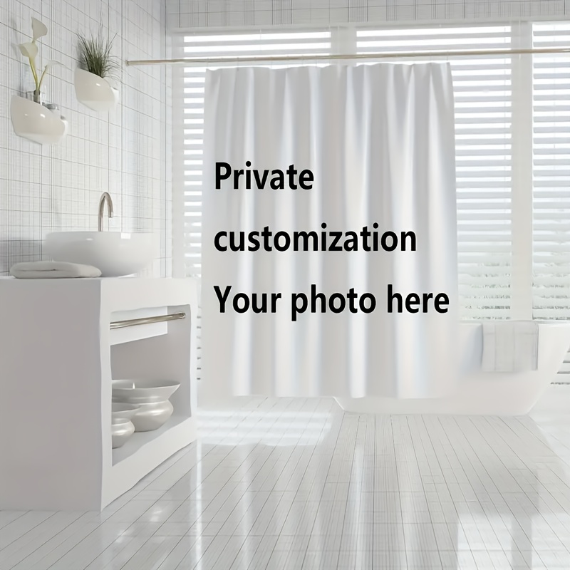 

1 Custom Shower Curtain, Personalized Design, Diy Image , Waterproof, Opaque, Includes 12 Thickened Pvc Hooks, The Bathroom.