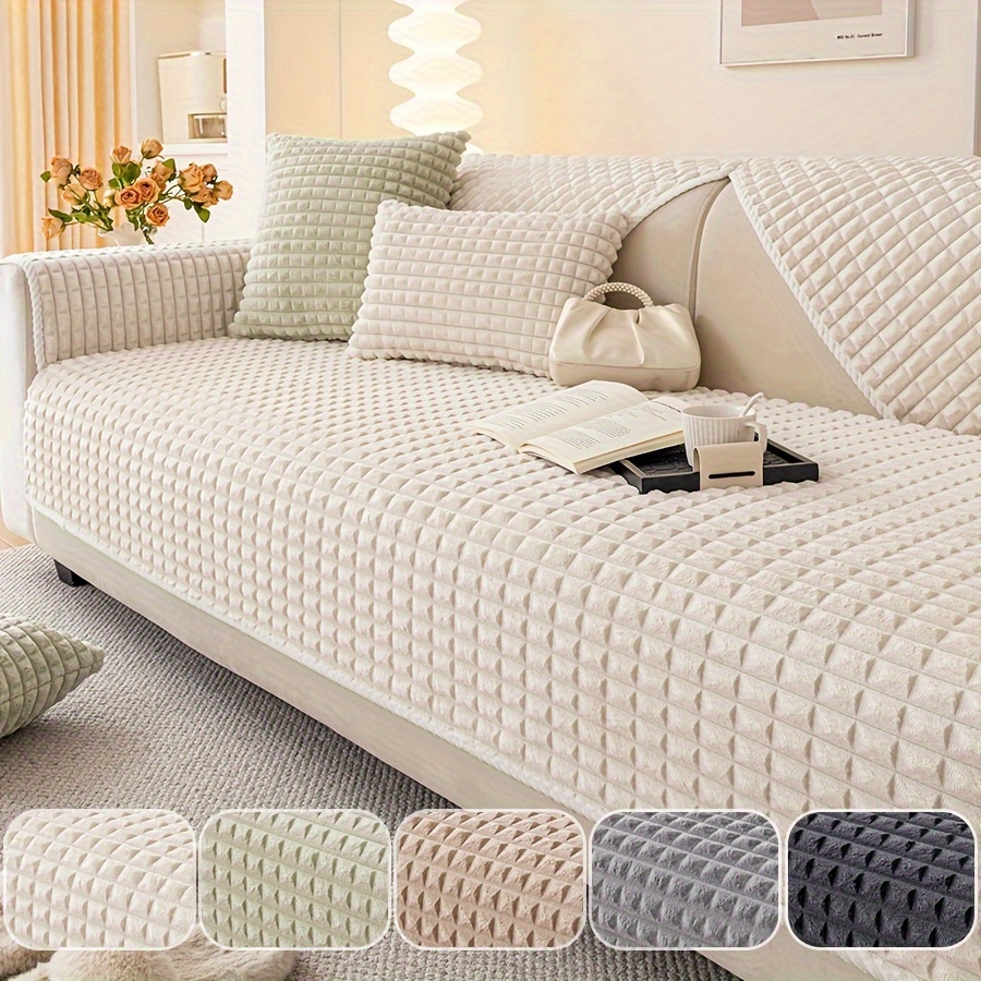 

Sofa Cover - Pet-friendly, Scratch-resistant Couch Protector For All , Thick & Soft Winter , Non-slip Furniture Slipcover For Bedroom, Office, Living Room Decor