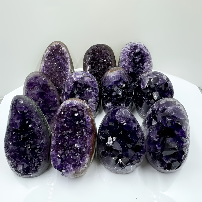 

1pc Bohemian Natural Amethyst Cave - Authentic Crystal Decor With Vibrant , Home Display & Jewelry Accessories, In Multiple Sizes, Ideal Gift, , Decorative, Suitable