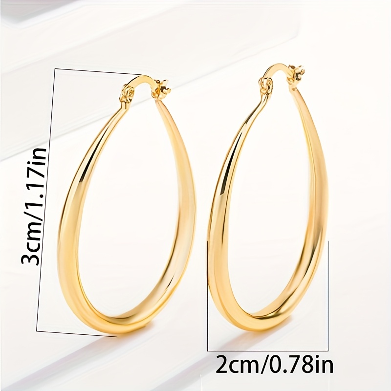 Geometric Oval Earrings Women'S Jewelry Valentine'S Gift
