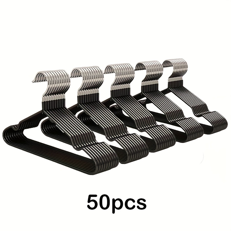 TEMU 50pcs, Anti-slip Hanger Heavy Duty, Bedroom Storage, Hanger, Standard Hanger