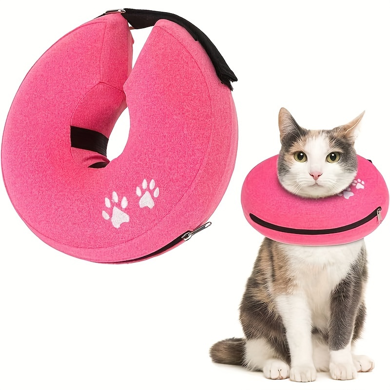 Inflatable Cat Recovery Collar Adjustable Soft Pvc Neck Cone Temu