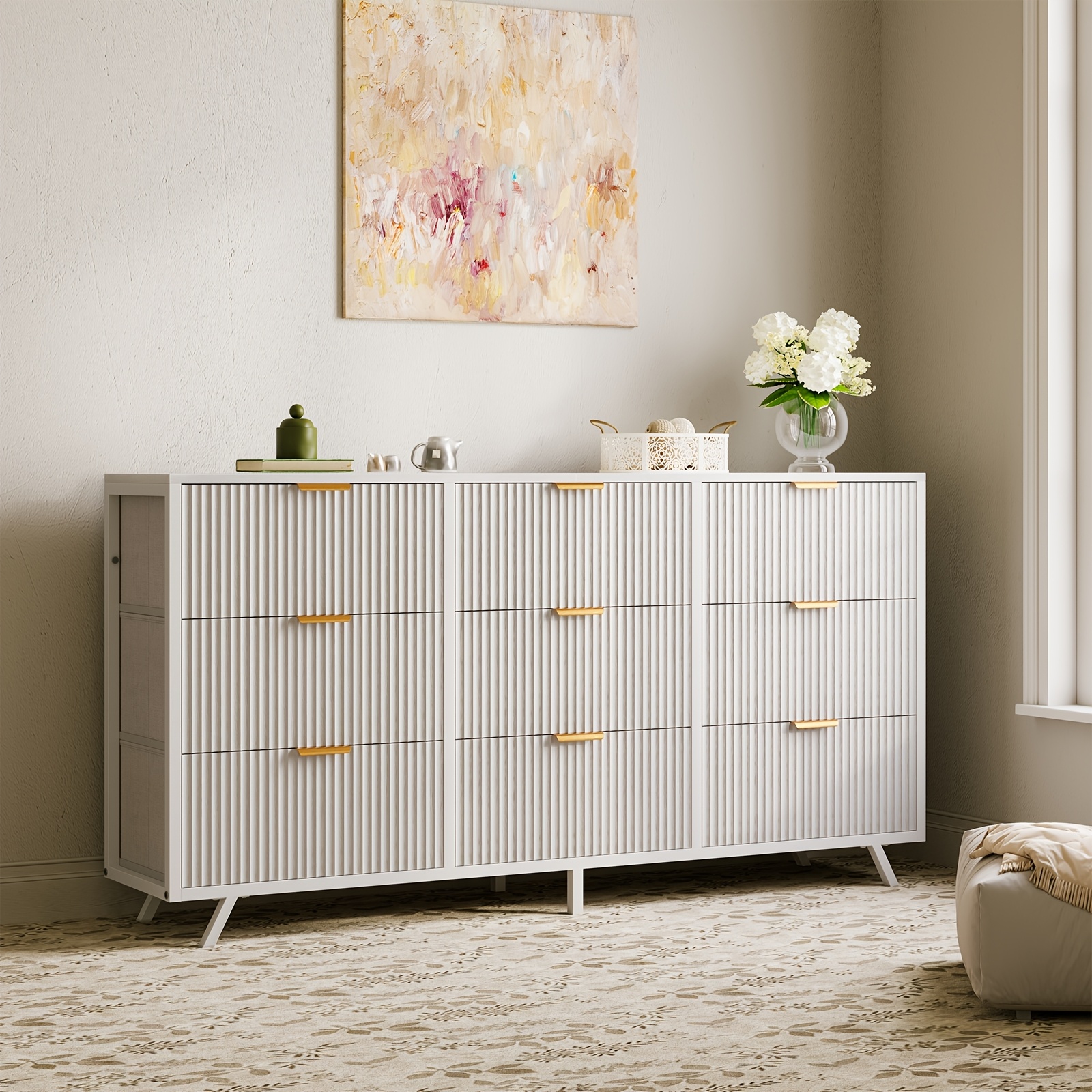 Bedroom Dresser with 9 Drawers, 57
