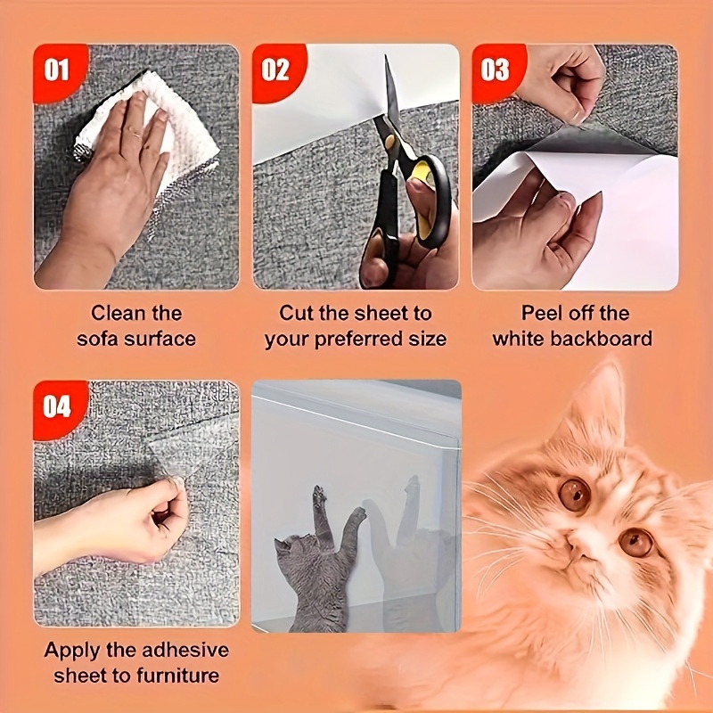 cat scratch deterrent tapes clear anti cat scratching sticky Temu