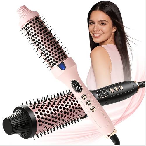 item picture infrared a heated round brush with negative offering 6 temperature settings for salon level styling hair care oil suitable for straight and curly hair designed for all hair types