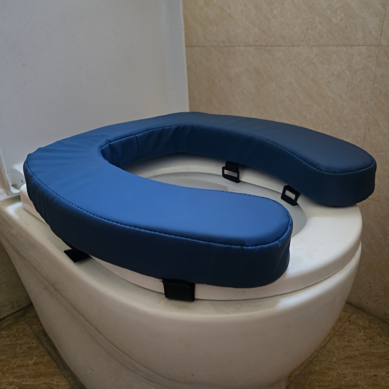 TEMU Sedile WC in schiuma PU ad densit� da 5.08 cm, cuscino ispessito a forma di U, sicuro, universale, standard, allungato