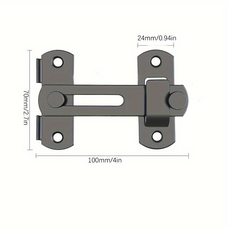 1pc stainless steel barn door lock 180 flip sliding latch for garage bathroom outdoor use uncharged security accessory bathroom design latch door latch for inside details 2