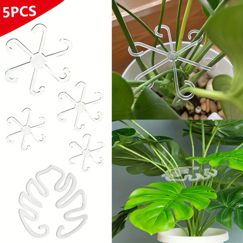 5pcs / Transparent Plant Support Stakes, Anti-Toppling Stakes for Plants,  Monstera Stem Supports, Pothos Hydroponic Training Stakes * Plant and  Flower *