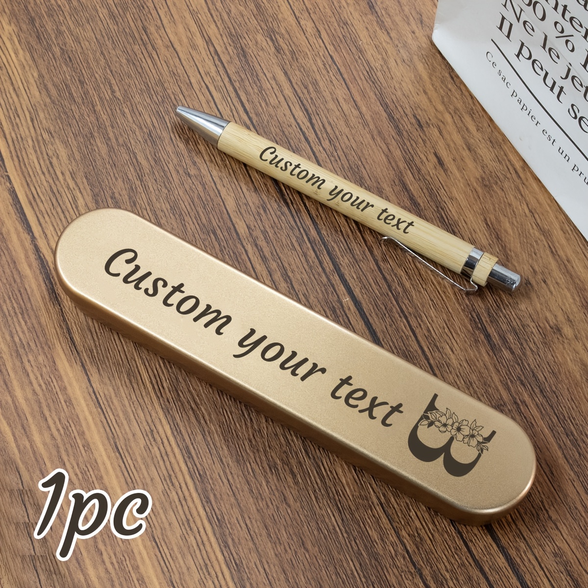 Custom Ballpoint Pen(with Gift Box & Without Gift Box), Customized Text Gel Pens, Customizable Letter Flowers Pens, Personalized Teacher Pens, Birthday Gifts, Family, , Office, Couples