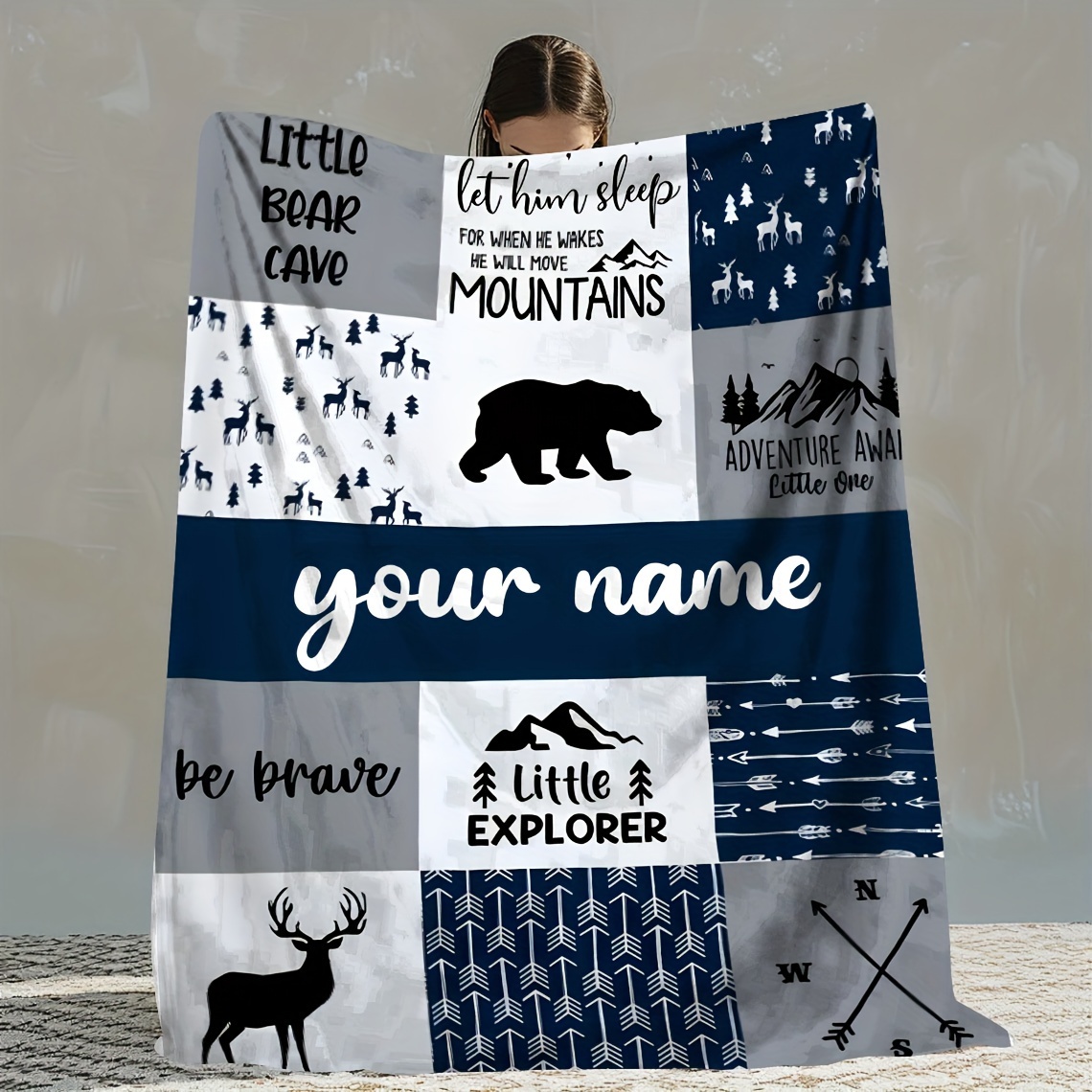 

Personalized Blanket - , , Fleece, 51.18" X 59.05", All , , Polyester, No Embellishments, , , , 200-250g Weight