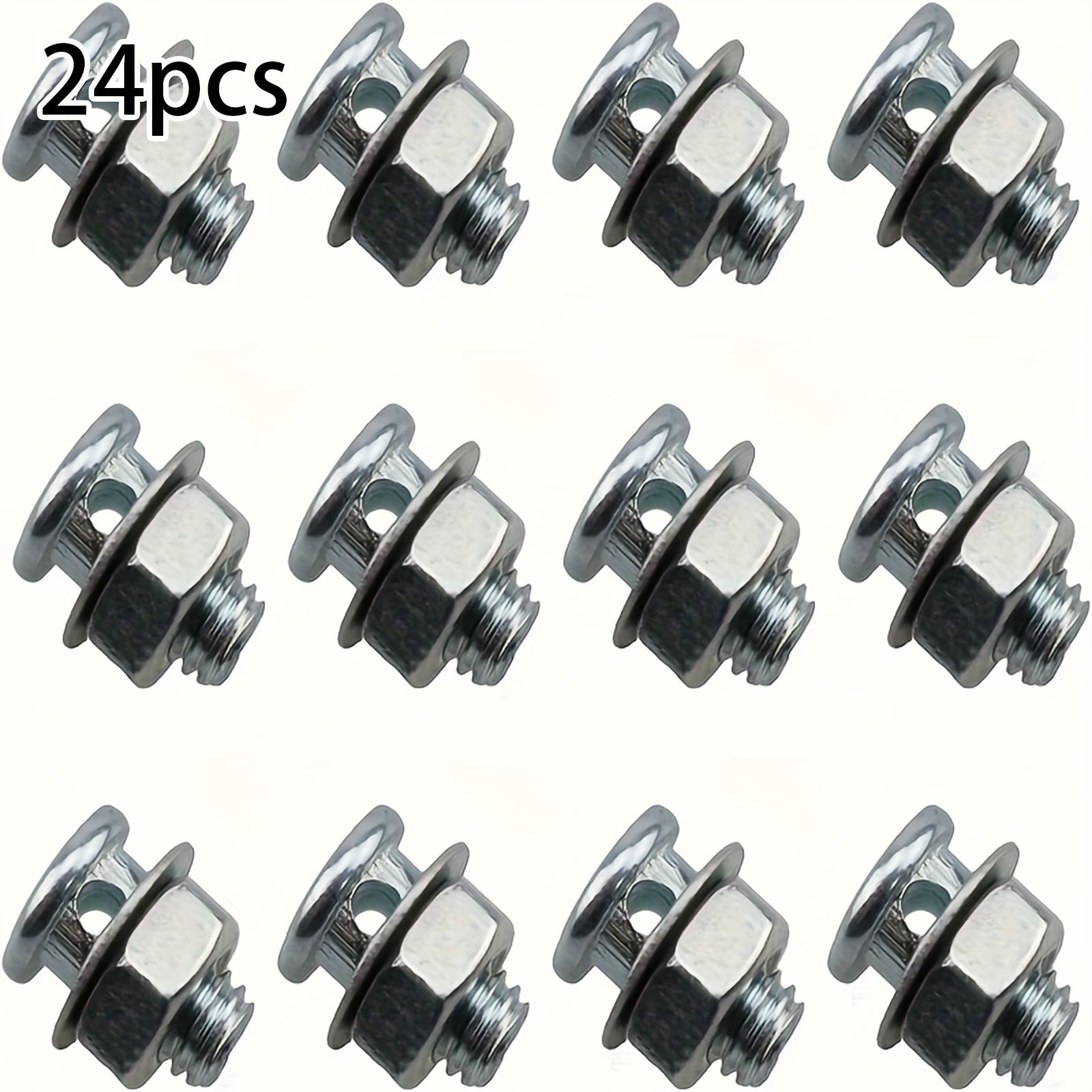 24pcs Iron Cable Anchor Bolts For Bicycle Brake Lines - Right-hand Thread, Design, Secure Locking Clamp For Mtb, Road & Moped Bikes, Motorcycle | Bolt | Threaded Cable Anchor Bolt