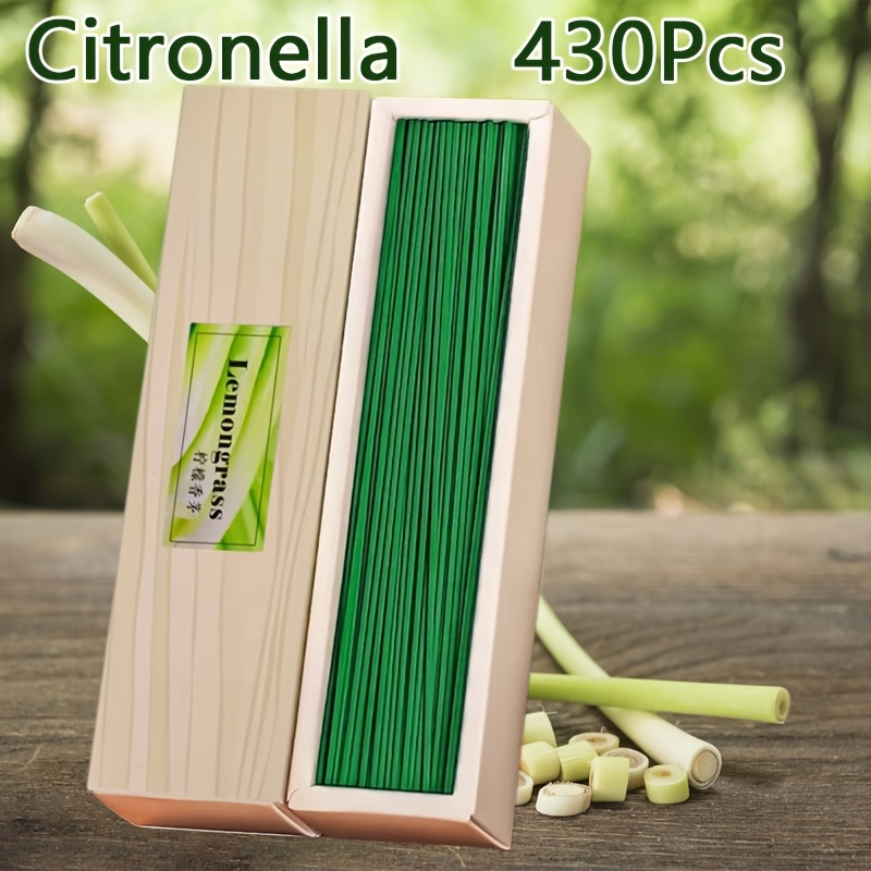 Image of 430pcs Extended Citronella Oil Sticks, - 45-minute , Artificial Wood Summer Scent For Home, Camping, Patio, Pool & Outdoor Activities - Air Purifying Relax, Holiday Decor