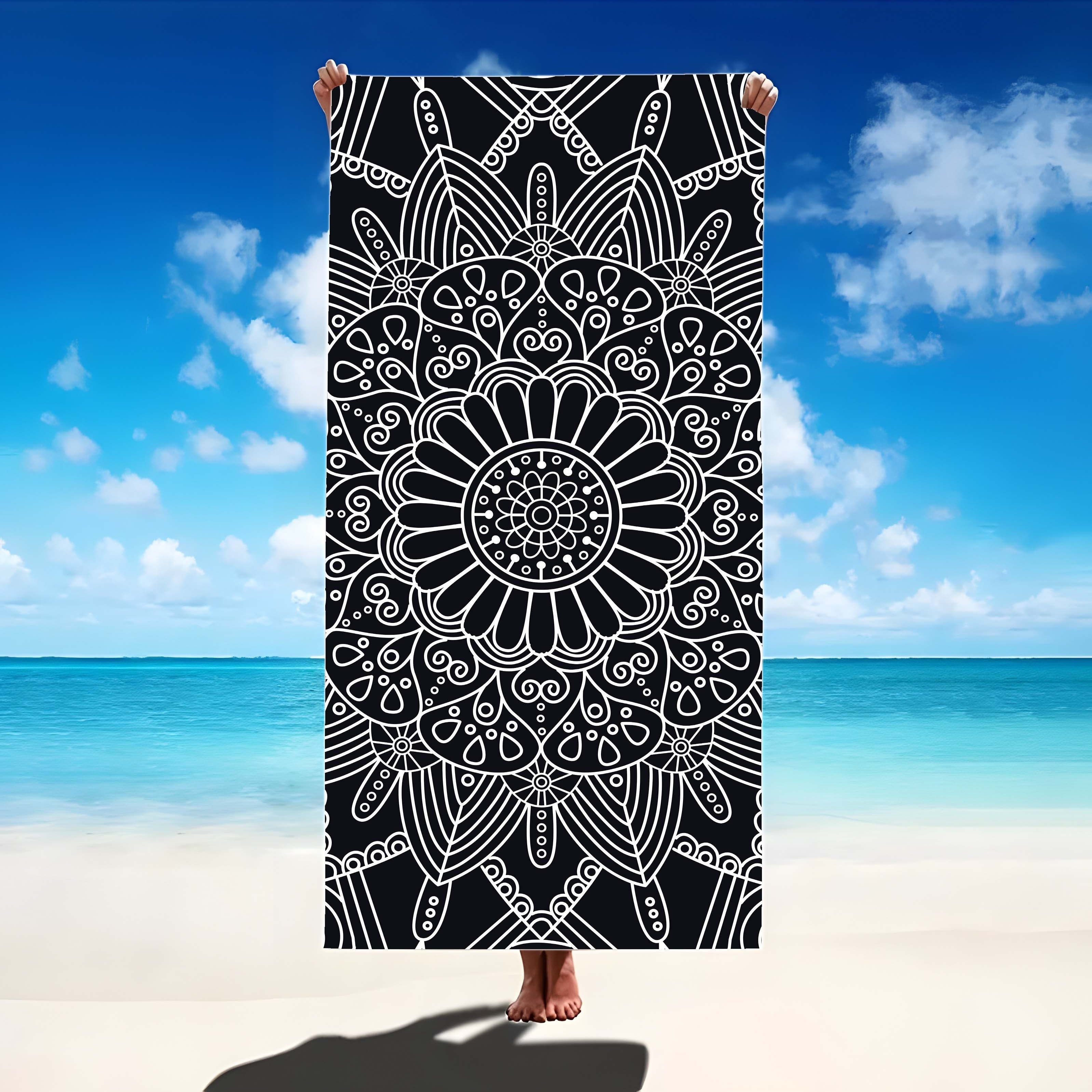 

1pc Mandala Print Soft Comfortable Lightweight Sand-proof Beach Towel - Sweat Absorbent & Quick Drying - Outdoor Beach Travel Swimming