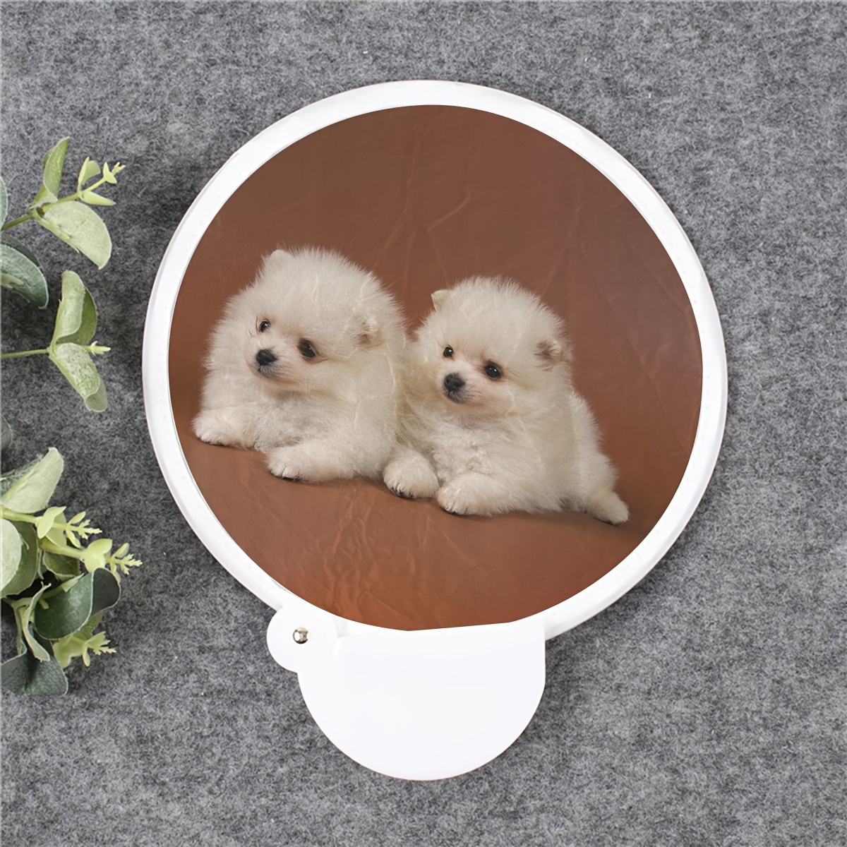 TEMU plegable personalizado con foto//texto - de portátil de tela redonda, adecuado para fiestas, regalos de equipo, , abanicos de fotos para uso