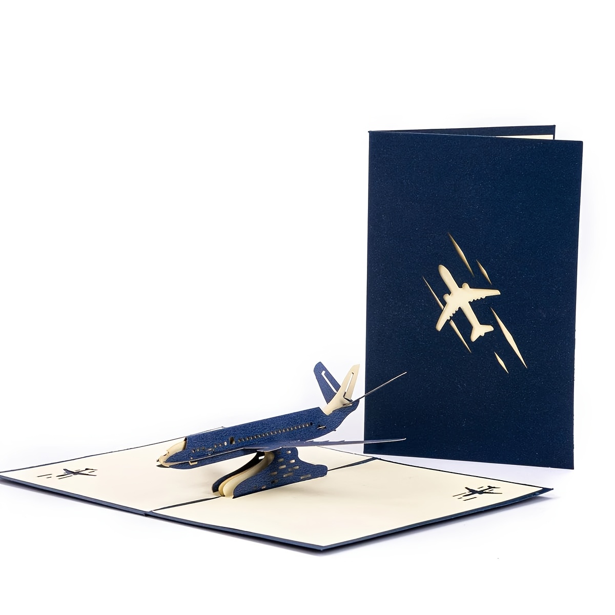 rotes flugzeug / graues flugzeug / blaues flugzeug  -up grußkarte für alle anlässe – geburtstag, jubiläum, abschluss,  , vatertag, ruhestand, piloten, flugzeugreisende