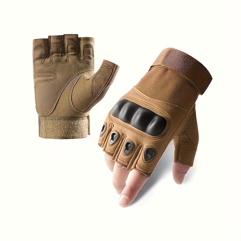 Guantes de nailon de medio dedo transpirables con cierre de gancho y bucle - Negro, compatible con pantallas táctiles para actividades al aire libre como acampar, pesca y ciclismo, guantes de ciclismo | Tacto texturizado | Construcción tejida