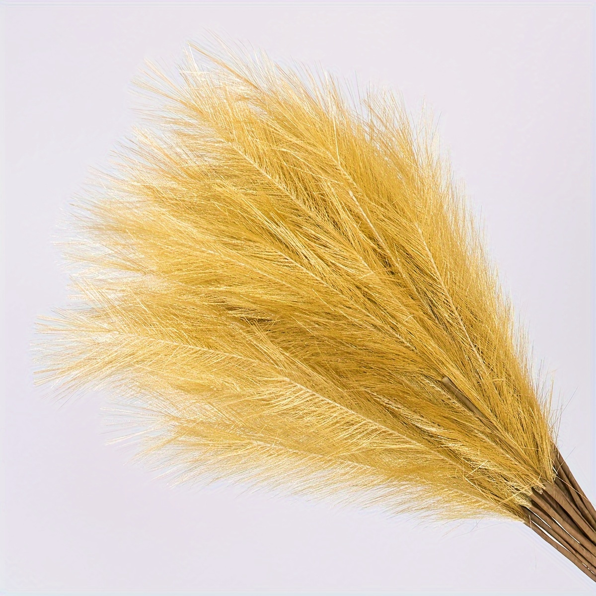 

Boho Pampas Grass Artificial Topiary - 5-branch " Plastic Faux Pampas For Home Decor, Thanksgiving, Christmas, - Tabletop Decor Without Container For Various Room Types