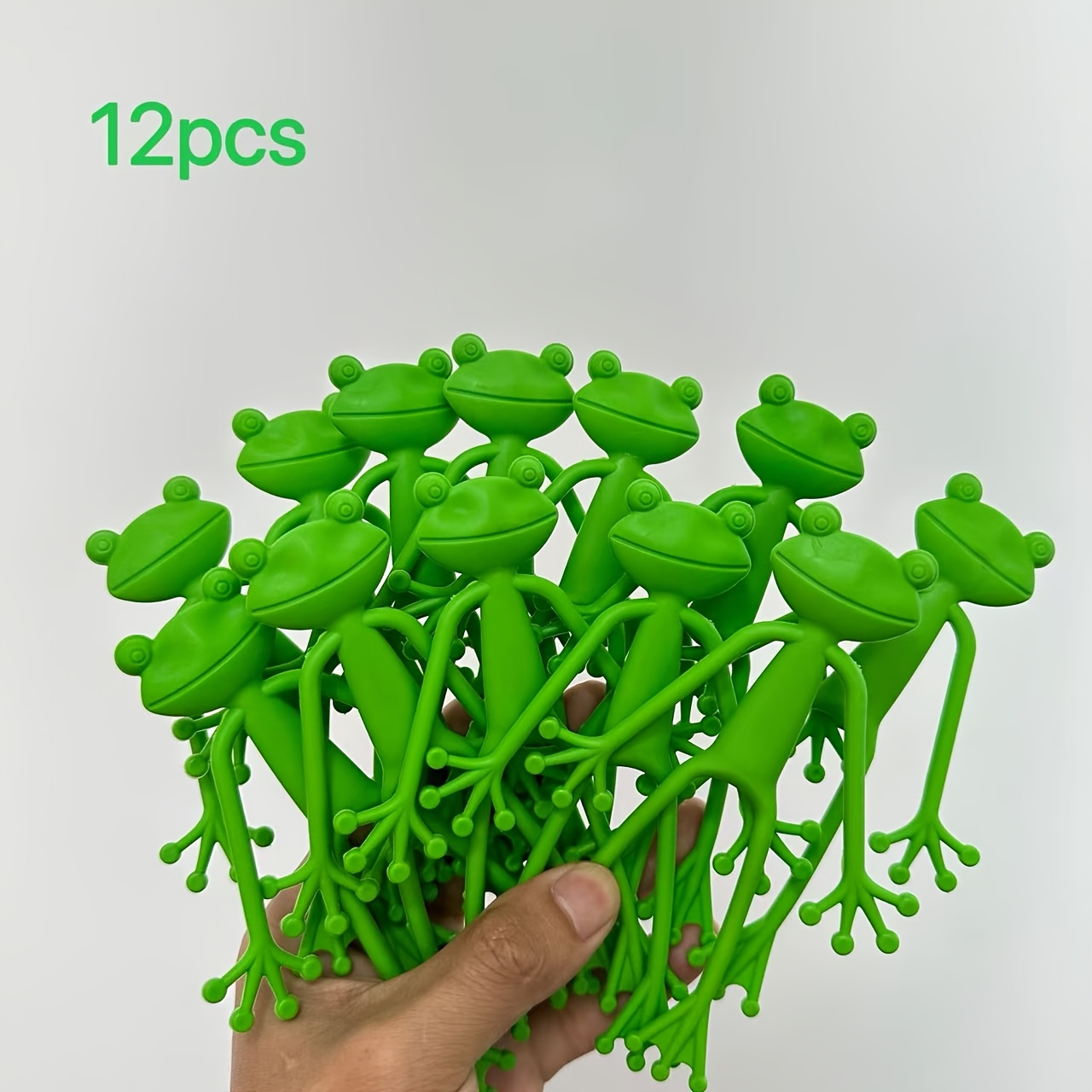 TEMU 3/6/9/12 piezas Soporte para plantas de rana, soporte de alambre de hierro con revestimiento de plástico para plantas trepadoras, lindo soporte