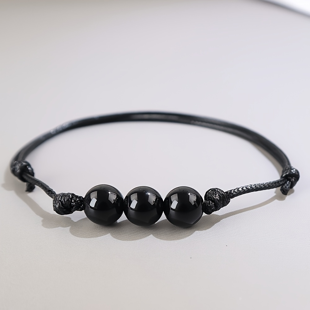 Unisex Adjustable Lucky Beads Bracelet Cord Set, Gift