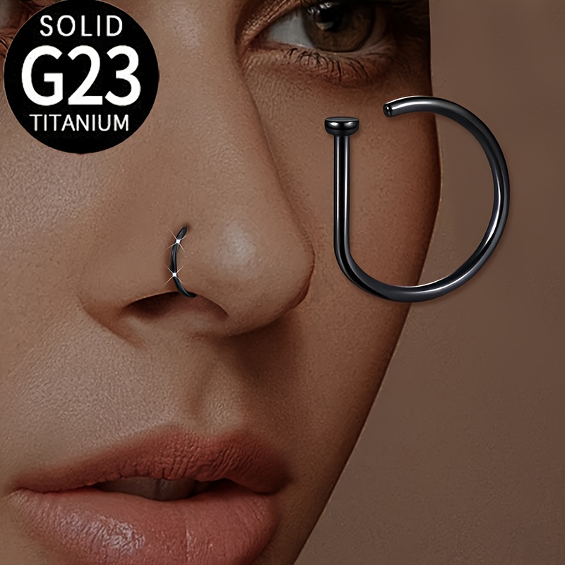 TEMU 1 pièce Anneau de nez en titane G23 de D, et minimaliste, confortable à et hypoallergénique