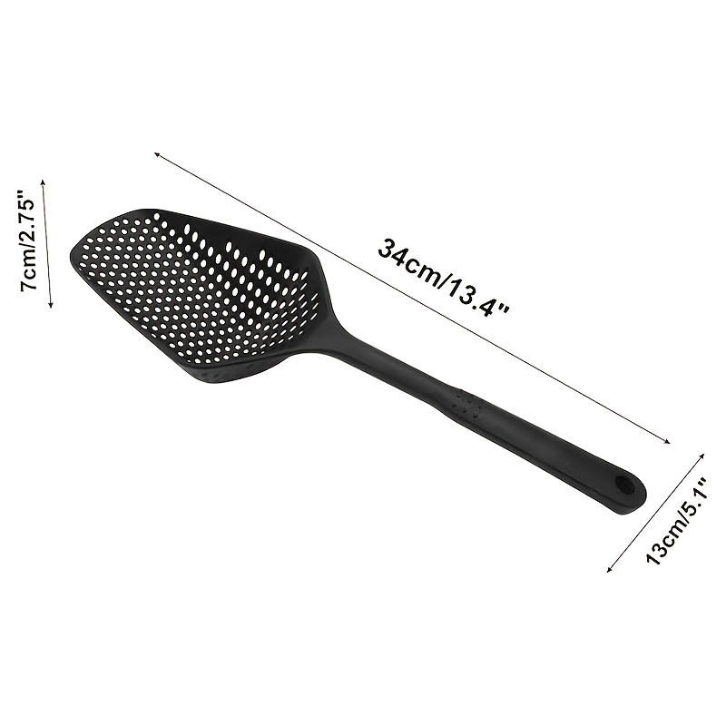 Shaon Kitchen Plastic Filter Spoon, Long Handle, Ice Spatula, Pasta Draining Spoon, Spatula, Efficient And Easy Draining, Kitchen Additions