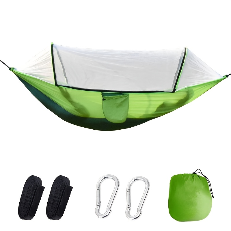 TEMU Hamac -moustiques facile à installer, fabriqué avec une moustiquaire à haute et un tissu résistant à la pour efficacement les insectes. un poids