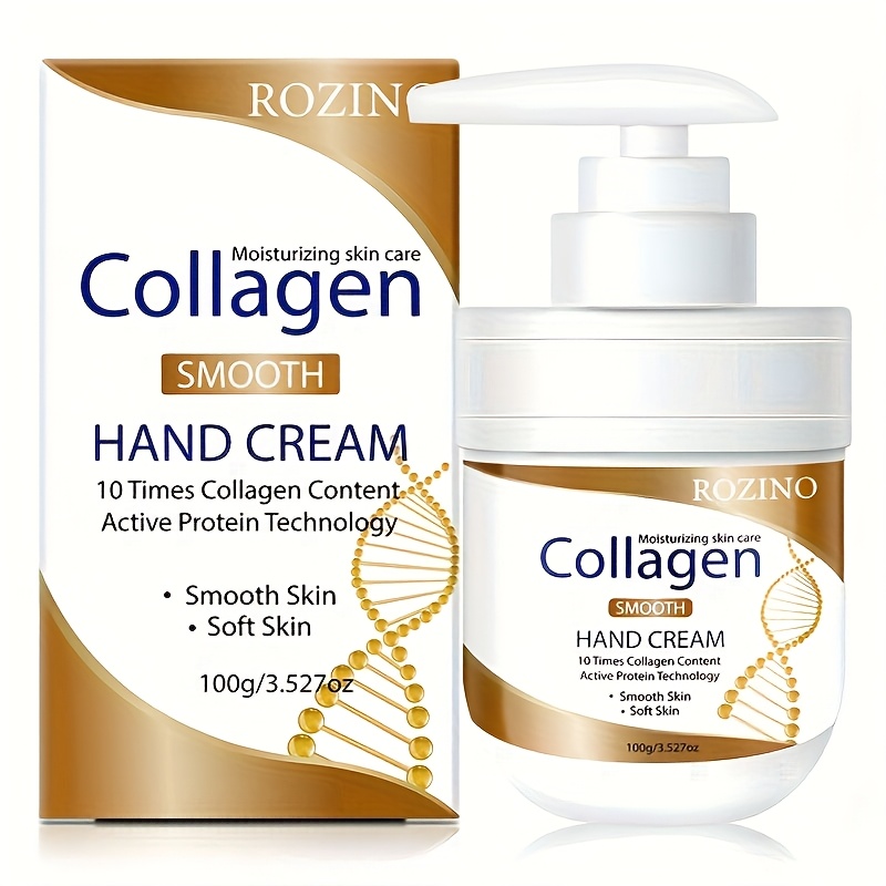 Image of 100g Collagen Hand Cream, Rich In Natural Collagen, Gently Cares For Hands. When To Hands, The Delicate Texture Replenishes Moisture To The Skin, Making , Smooth, Refreshing, And Non Greasy.