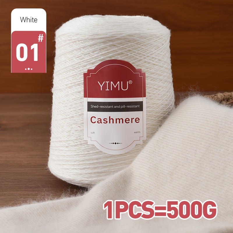 TEMU 1pc/500g Premium Pure Cashmere 100% Content Yarn 24 Skeins 3- Thread Warm And Skin-friendly Suitable For Crochet And Knitting Sweaters Coats