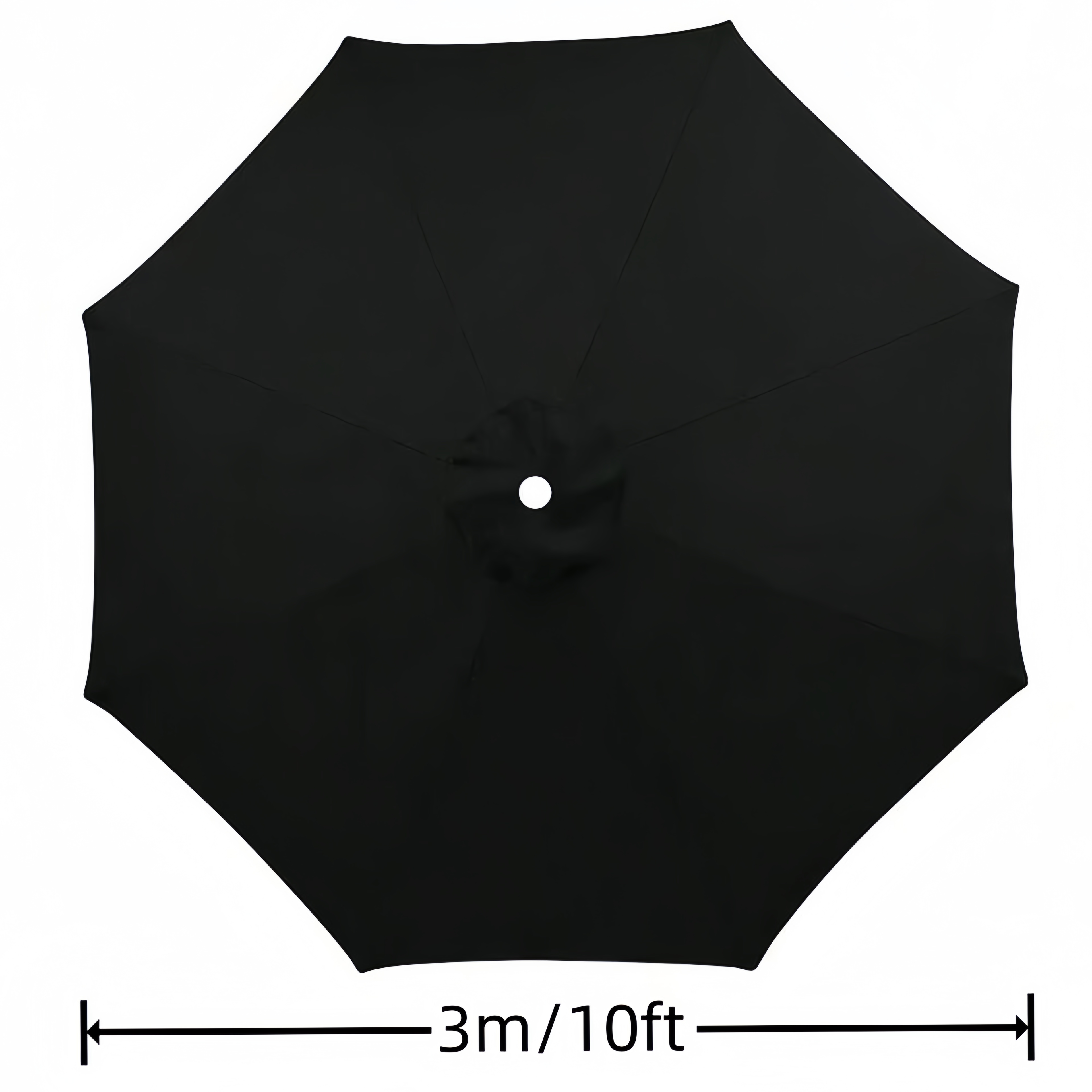 11 foot patio umbrella black Outdoor Umbrella with Base & Solar LED Cantilever Umbrellas 10' Round / Navy Blue