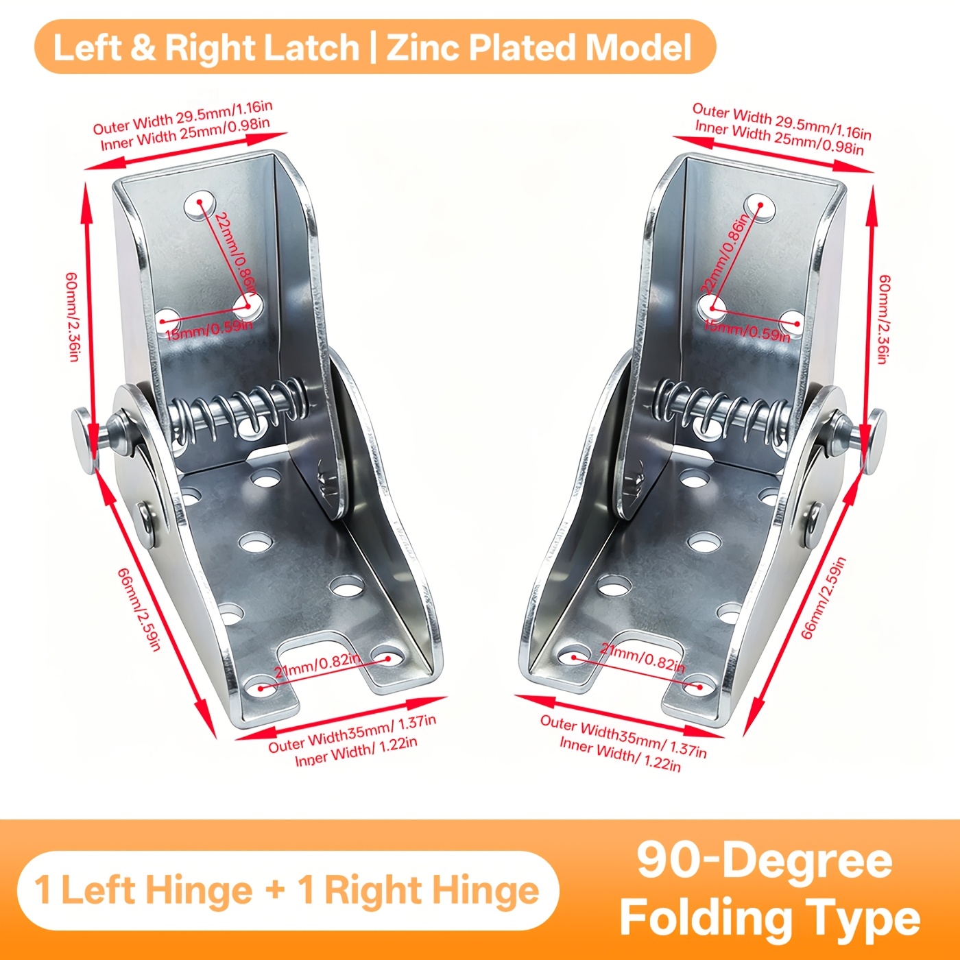 TEMU A Pair Of Left + Right 90° Self-locking Hinge Leg Fittings, For Table Legs, Bed Legs, Folding Workbenches, Etc. With Folding And Locking Hinges