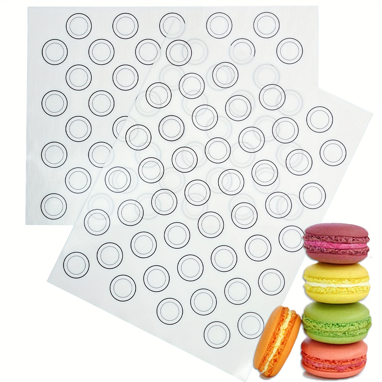 

1pc Nonstick Macaron Silicone Baking Mat For Oven - Easy To Clean And Perfect For Homemade Macarons And Cookies - 15.75 X 11.75 Inches