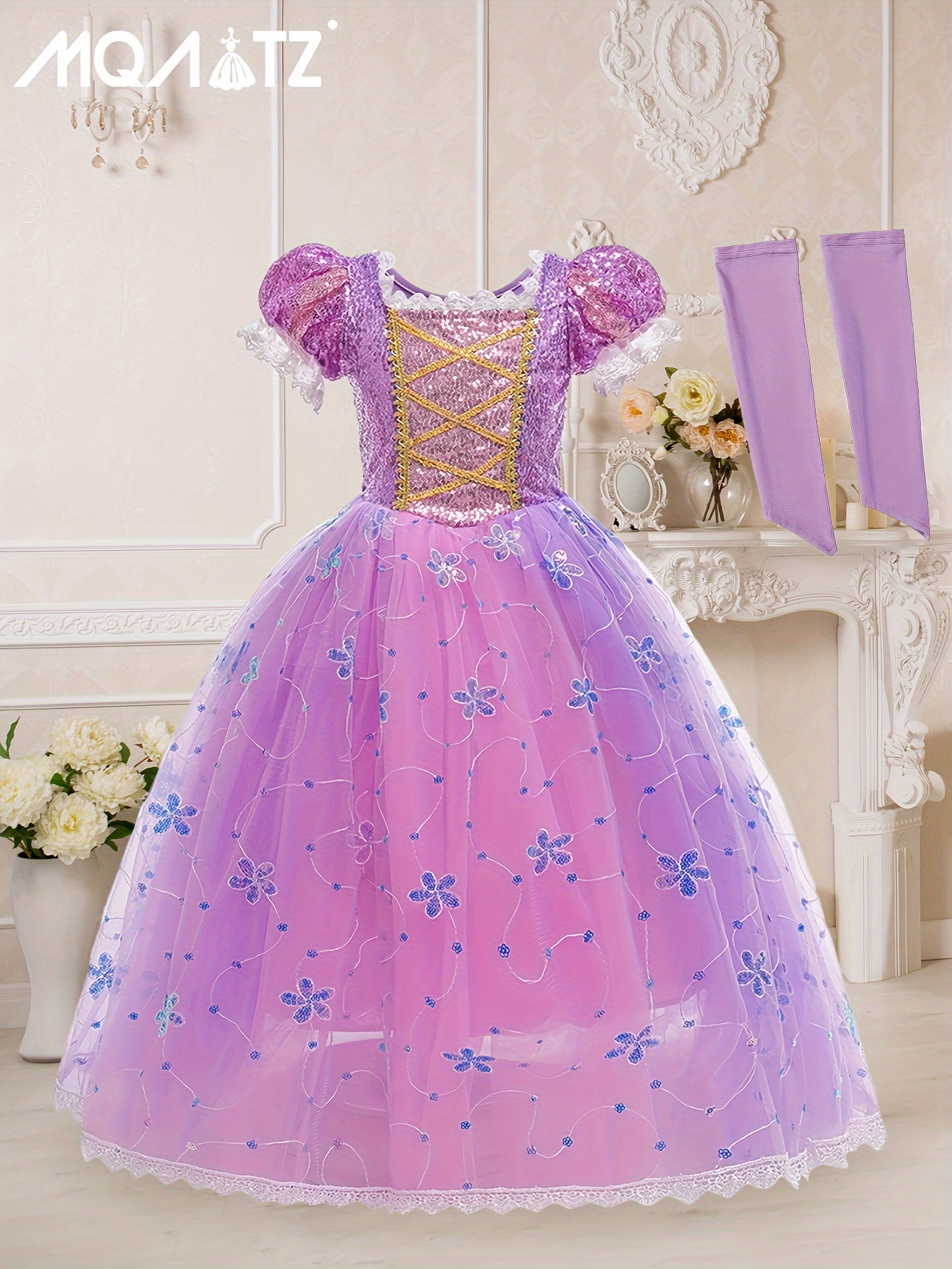 Vestido roxo best sale de princesa