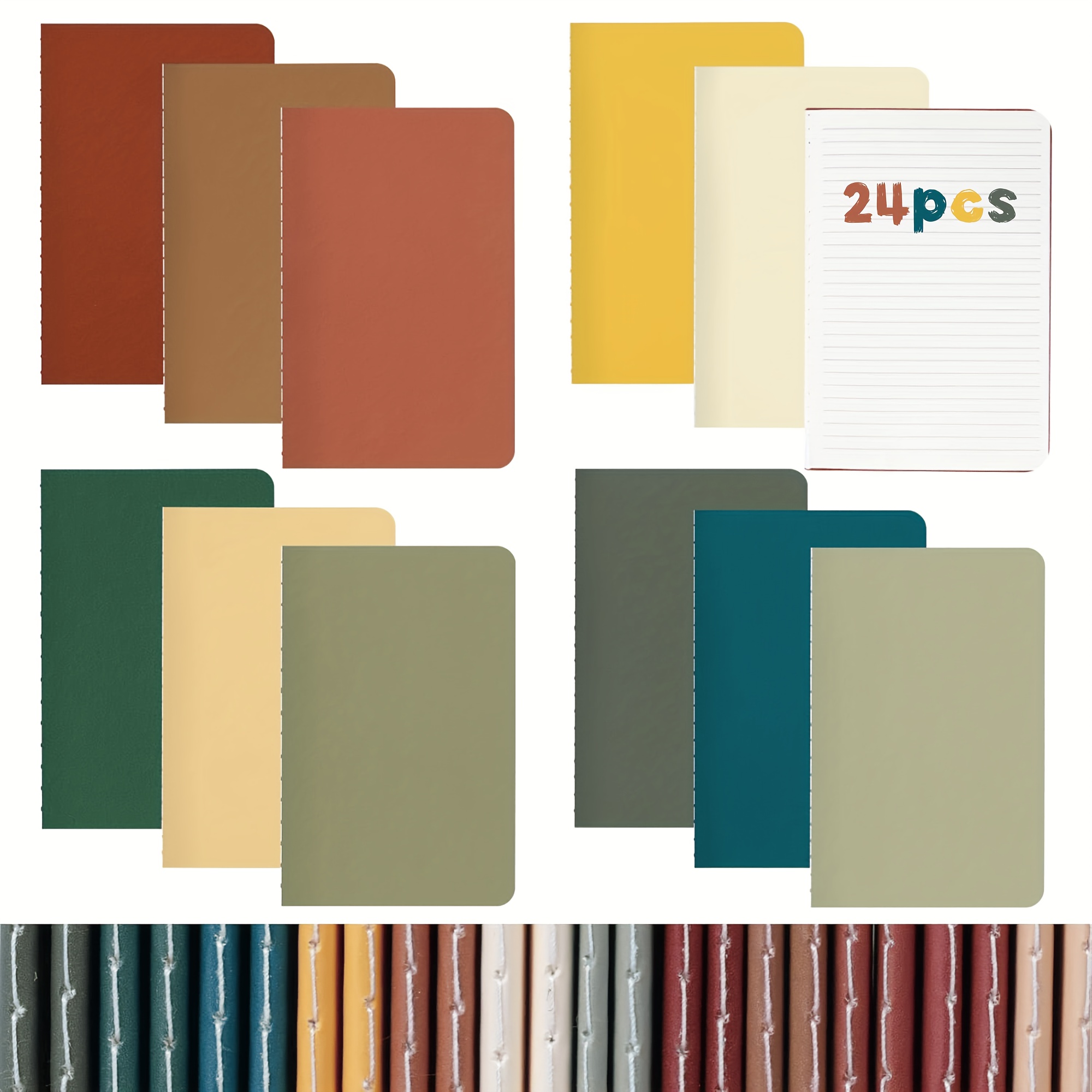 

24- Journals In - Personalized Notebooks, 48 Ruled, A6 Size, Assorted , For , , , And