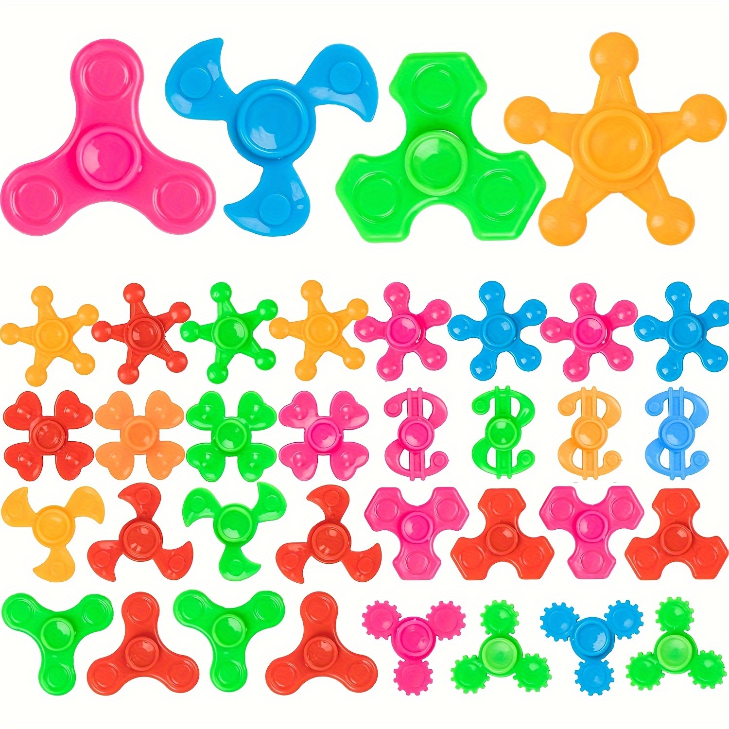 

Mini Fidget Spinners Bulk Piece (10/20pcs) - Assorted Colors, Quiet Spinner Toys For Relax, Ideal For Party Favors, Classroom & Gifts, Plastic, No Batteries Needed