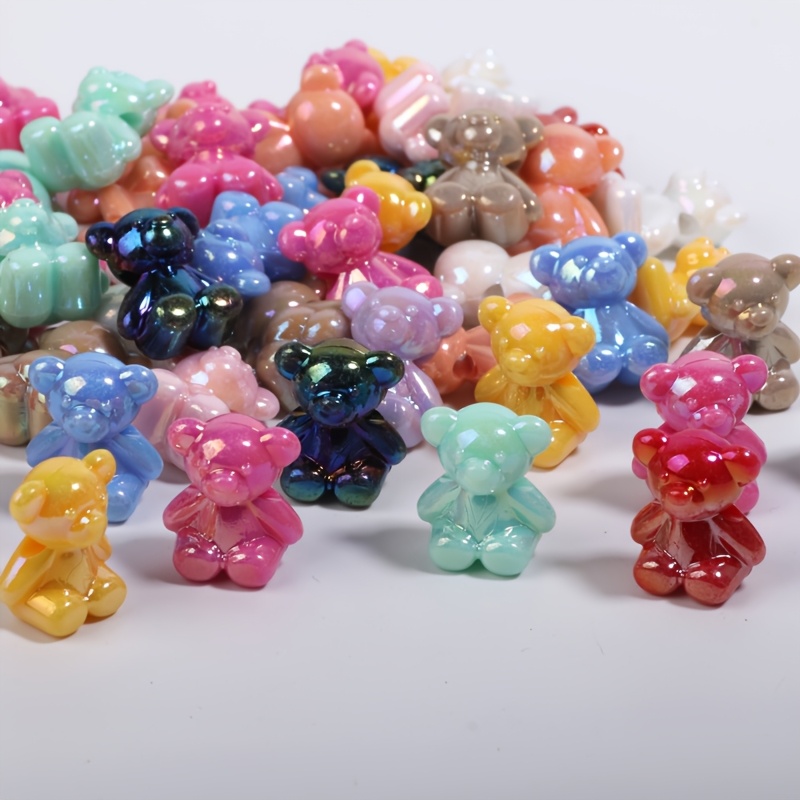 TEMU 20 pz Perline Multicolore Iridescenti a Forma, 16x18mm, Nuovo Arrivo, Ciondolo Fai da Te per Telefono, Perline Sciolte Forate Stile e